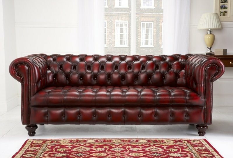 Chesterfield Sofa 3 SITZER Polster Designer Burgund Couchen Sofas Garnitur