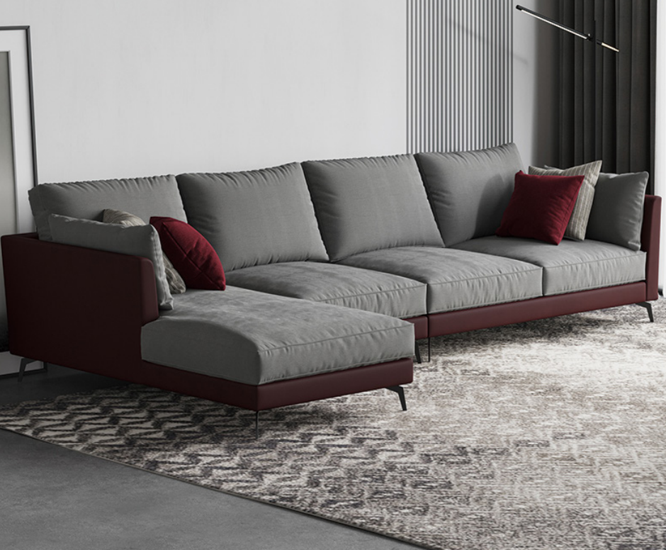 Couch Ecksofa L-Form Wohnlandschaft Sofa Polster Garnitur Stoff Sofas Möbel