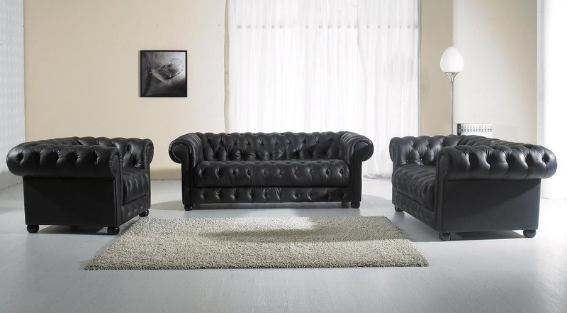 Ledersofa Sofa Couch Polster Couch 321 Leder Stoff Sofas 100% Leder Sofort