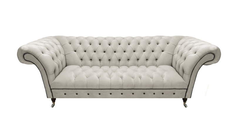 Weiße Chesterfield Kunstleder Couch Wohnzimmer Sitzmöbel Edler 3-Sitzer