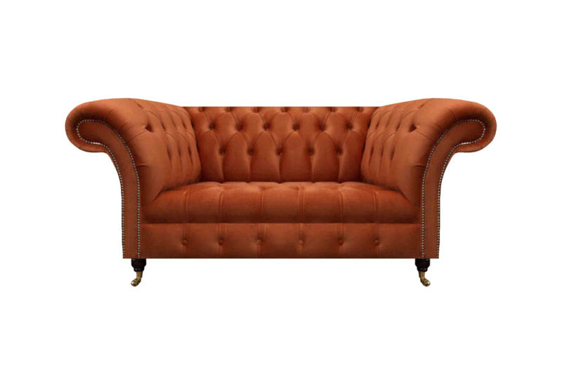 Chesterfield Brauner Zweisitzer Designer Couchen Wohnzimmer Edle Sofas