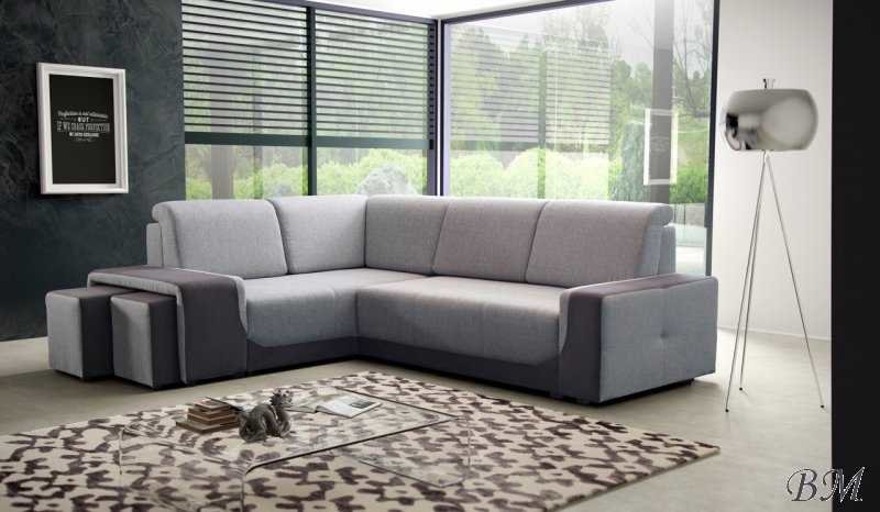 Ecksofa Wohnlandschaft + Bettfunktion Sofa Ecksofa Couch Polster Ecke