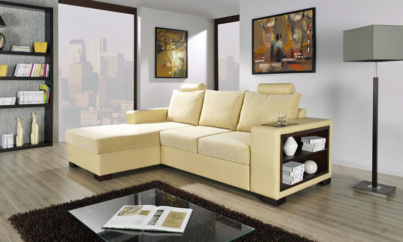 Ecksofa Schlafsofa Couch mit Bettfunktion Wohnlandschaft Polster Ecke