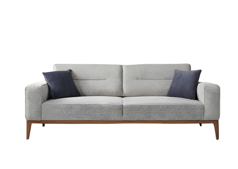 Modernes Graues 3-Sitzer Sofa Luxuriöse Polstercouchen Textil Möbel