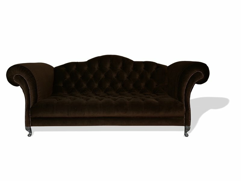 Chesterfield Dunkelbraun Sofa 3 SITZER Polster Designer Couchen Sofas Garnitur