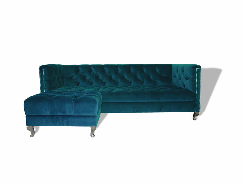 Chesterfield Sofa Polster Designer Couchen Sofas Garnitur Couch SLIII Turkis