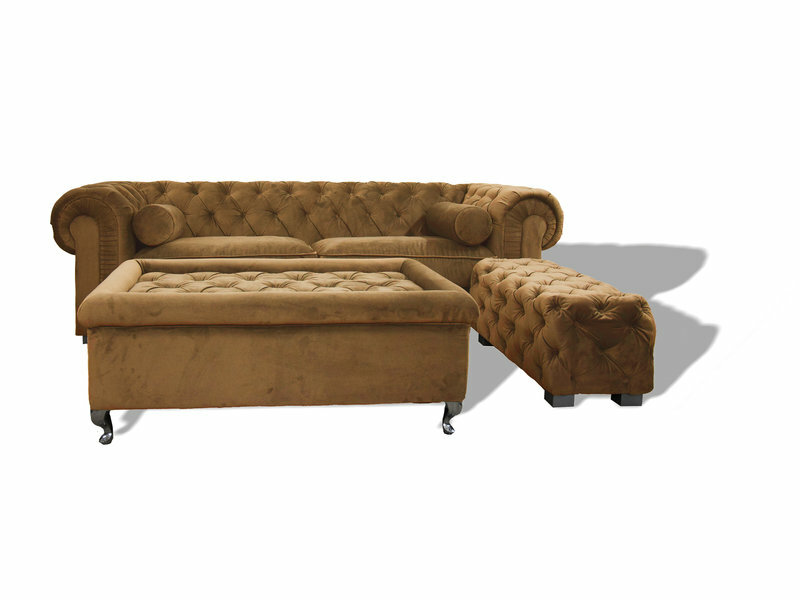 Chesterfield Sofa Dunkelsandig Designer Couchen Sofas Garnitur Couch SLIII