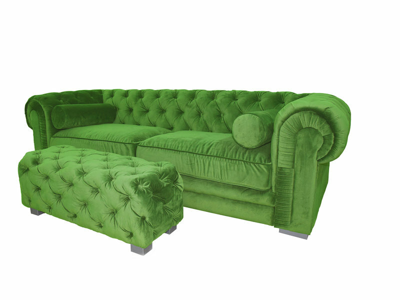 Chesterfield Sofa Polster Designer Hellgrün Sofas Garnitur Couch SLIII