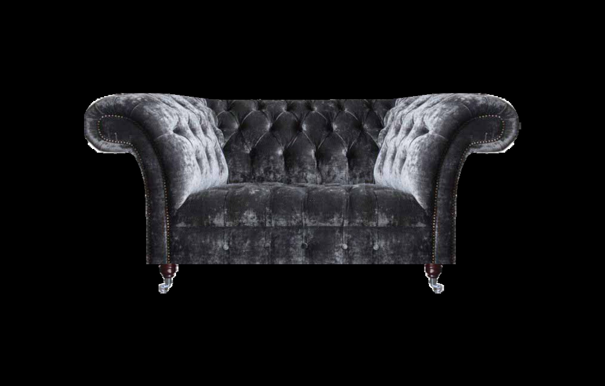 Chesterfield Samtsofa Designer Zweisitzer Textilcouchen Polstersofas