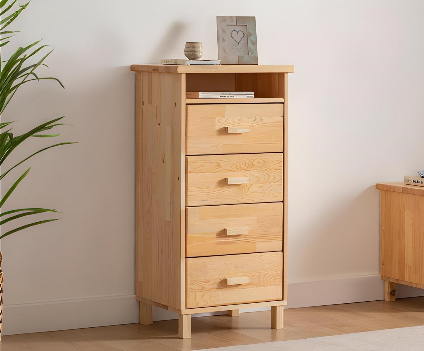 Moderne Beige Wohnzimmer Kommode Luxuriöses Sideboard Holz Anrichte