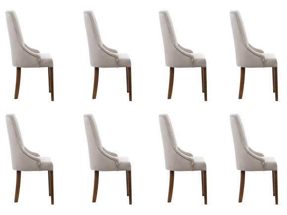 8x Designer Polster Stuhl Set Garnitur Stühle Komplett Lehn Sitz Lounge