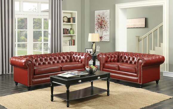 Chesterfield Sofa 3+2 SITZER Polster Designer Couchen Sofas Garnitur