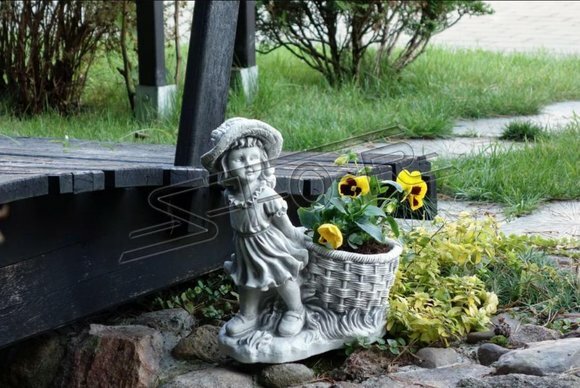 40cm Deko Skulptur Design Figur Statue Garten Grau Figuren Natur Statuen