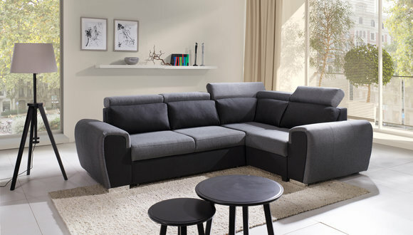 Sofa Schlafsofa Designer Sofa mit Bettfunktion - Bettkasten Couch Ecksofa