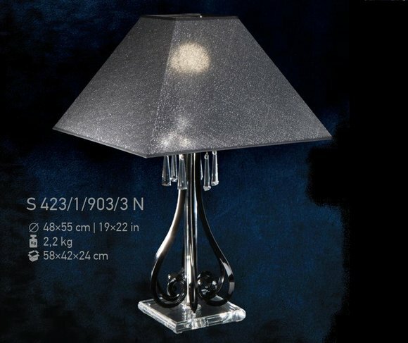 Leuchte Kristall Lampe Tischlampe Weiß Bohemia Steh Nachttisch Neu