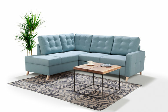 Bettfunktion Stoff Ecksofa L-Form Sofa Couch Design Couch Polster Textil