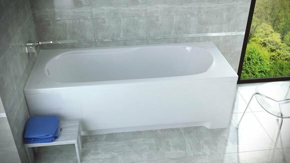 Bad Rechteck Badewanne Modern Badezimmer Wanne Acryl Duschwand