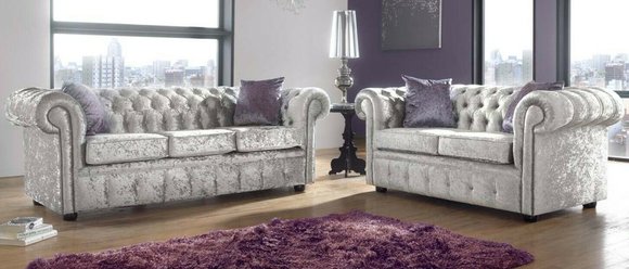 Sofagarnitur Chesterfield 3+2 Sitzers Klassische Barock Rokoko Sofa