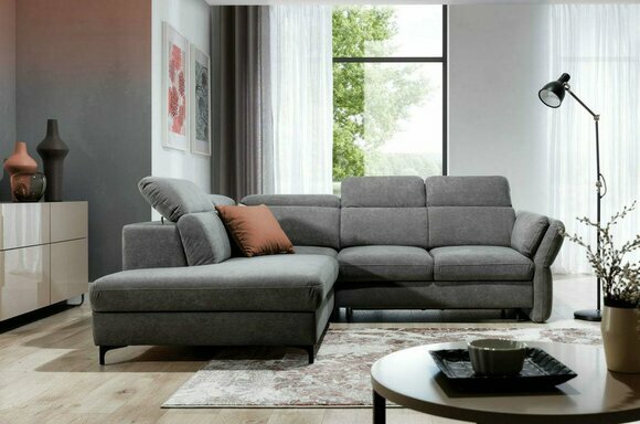 Bettkasten Ecksofa L-Form Sofa Wohnlandschaft Garnitur Polster Bettfunktion