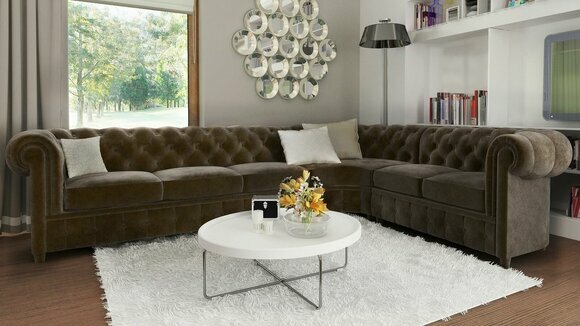 Chesterfield Couch Wohnlandschaft Ecksofa Garnitur Ecksofa Eckgarnitur