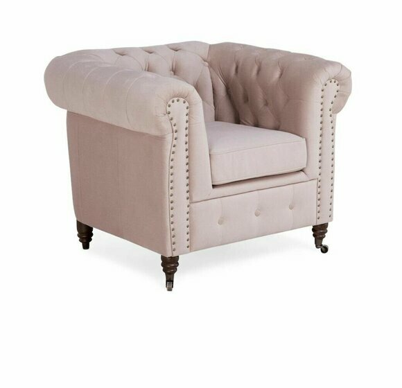 Edler Design Chesterfield Polster Sessel Fernseh Sitz Club Lounge Textil