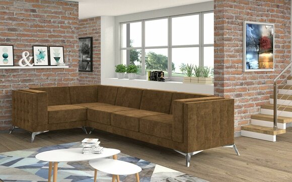 Ecksofa Polster Garnitur Wohnlandschaft L Form Sofa Designer Couch Sofas