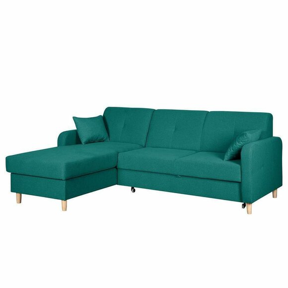 Schlafsofa Design Ecksofa L-form Bett Couch Textil Sofas Stoff Schlaf Funktion