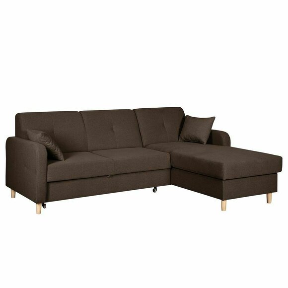 Design Ecksofa Schlafsofa Bettfunktion Couch Leder Textil Polster Sofas Kasten