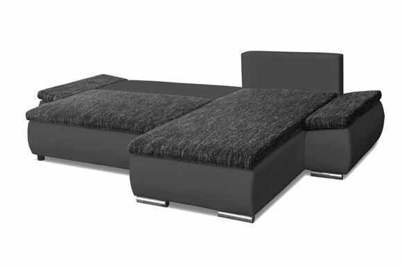 Design Ecksofa Schlafsofa Bettfunktion Couch Leder Textil Polster Sofas