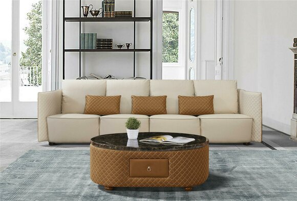 Sofa Couch 310cm Polster Sofas 5 Sitzer Textil Wohnzimmer big xxl Couchen