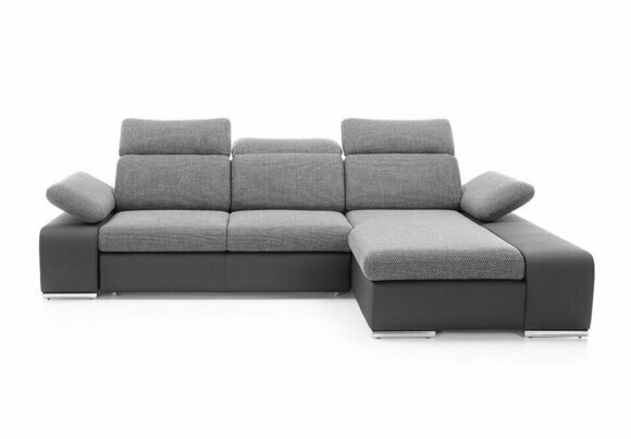 Design Ecksofa Couch Leder Multifunktion Wohnlandschaft Textil Polster