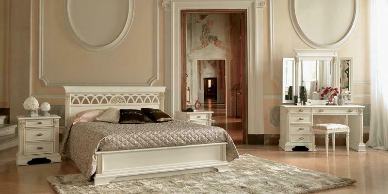 Doppelbett Bett Ehebett Design Luxus Betten Deko Barock Rokoko Antik Stil