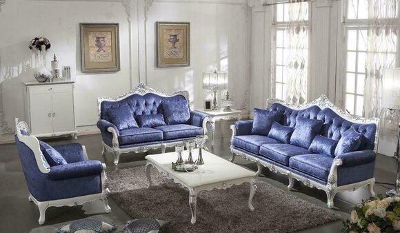 Sofagarnitur Klassische 2+1 Barock Rokoko Antik Stil Sofa Couch Couchen