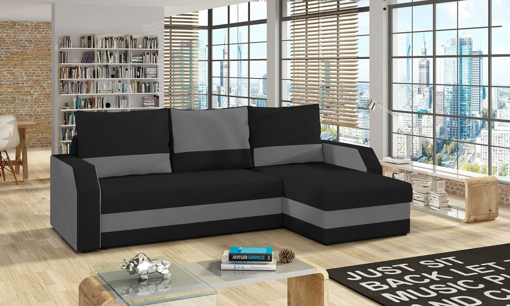 Stoff L-Form Couch Wohnlandschaft Ecksofa Garnitur Modern Design Sofa Couchen