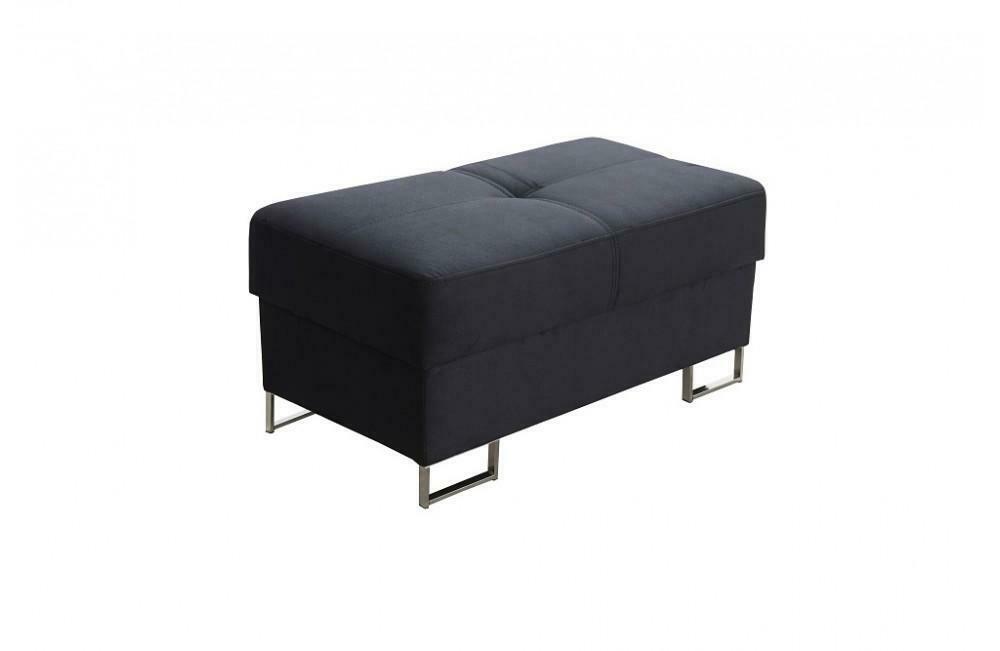 Hocker Fußhocker Beistellhocker Ottomane Chaiselounge Sitzbank Samt Stoff 100x55