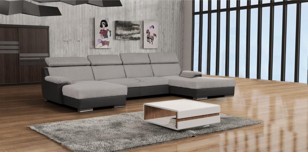 Modern Relax Sitz Luxus Möbel Sofa Wohnlandschaft Couch Ecksofa U-form Polster