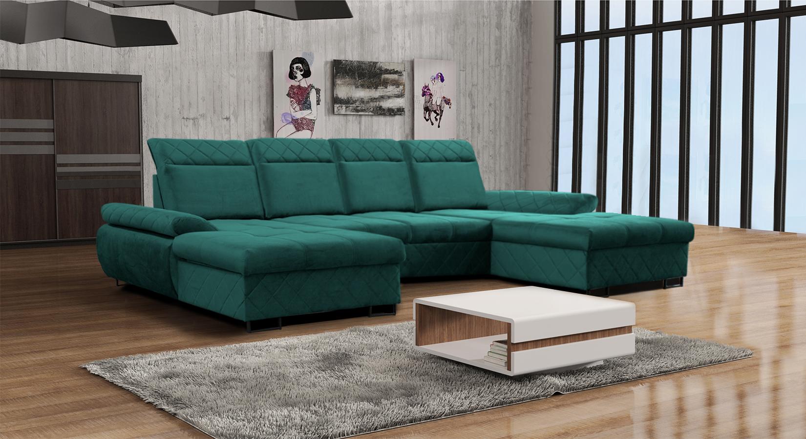 Wohnlandschaft Sofa Couch Polster Sofa Ecke Neu Designer U-Form Ecksofa XXL