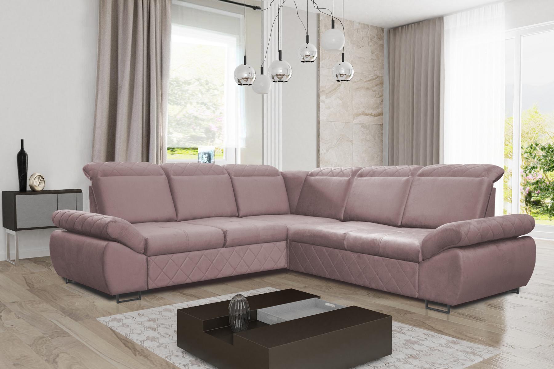 Moderne Design Sofas Couchs Möbel Textil LForm Neu Wohnzimmer Ecksofa Schlafsofa