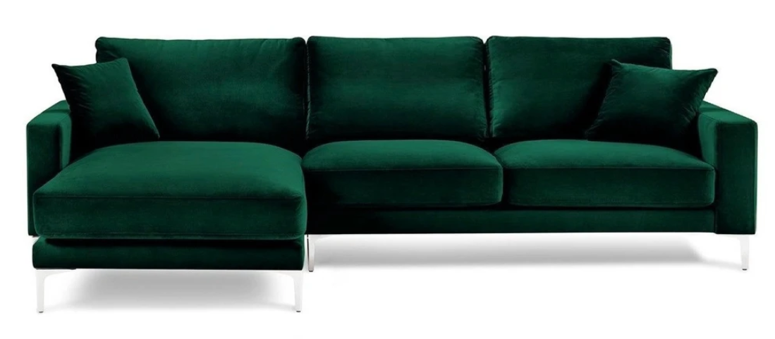 Loft Sofa Luxus Eckcouch Möbel Eckgarnitur Samt Couchen sofas grün Wohnzimmer