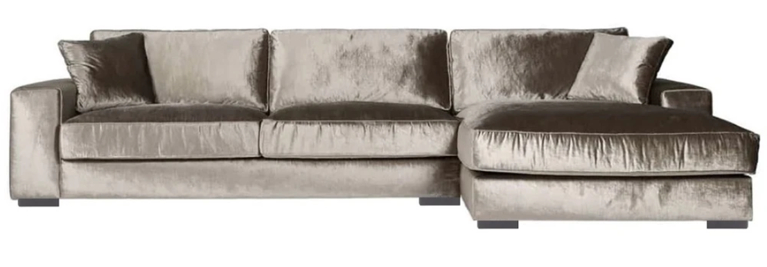 Braune Ecksofa Stoff Wohnzimmer Sofas Italienisches Design Couchen Polster Sofa