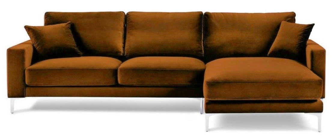 Stoff Wohnzimmer Design Couchen Polster Sofa Orange Ecksofa Sofas Italienische