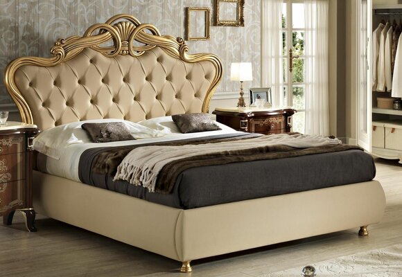 Chesterfield Schlafzimmer Möbel Bett Barock Doppelbett Design Betten Einrichtung