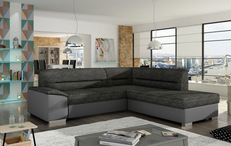 Stoff Ecksofa L-Form Sofa Couch Design Polster Modern Textil Sitzpolster Gruppe