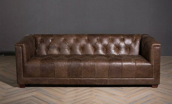 Chesterfield 3+1 Sitzer Sofagarnitur Sofa Couch Stoff Leder Couchen