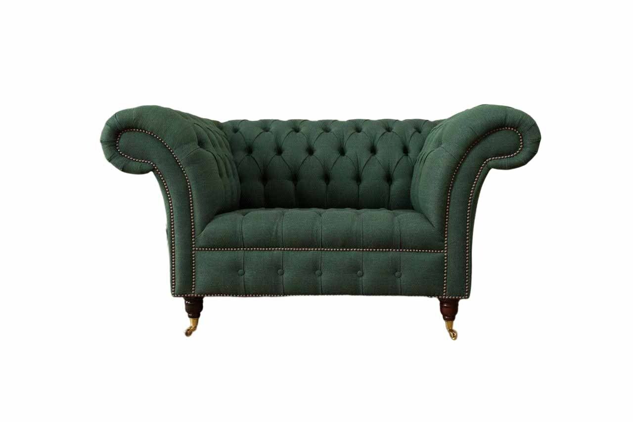 Grüner Sessel Sofa Couch Polster Luxus Klassische Textil Couchen Neu