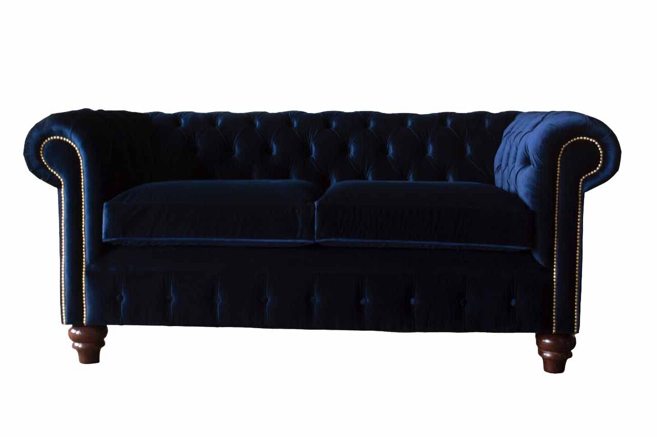 Blaues Chesterfield Sofa - Englischer Klassiker im zeitlosen Stil, 3-Sitzer  Polstersofa, 230 cm | jvmoebel.de