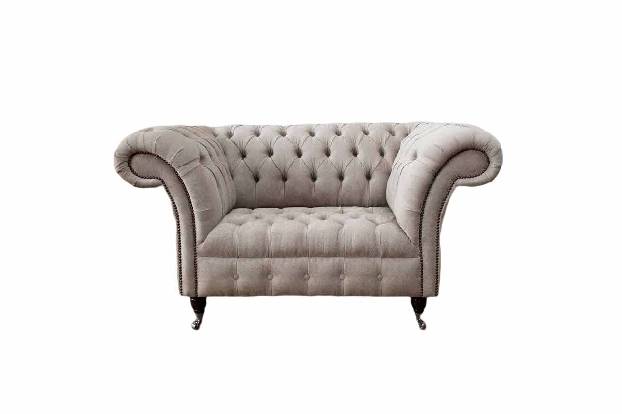 Chesterfield Textil Polster Sessel 1 Sitzer Sofas Design Luxus Stoffsofas