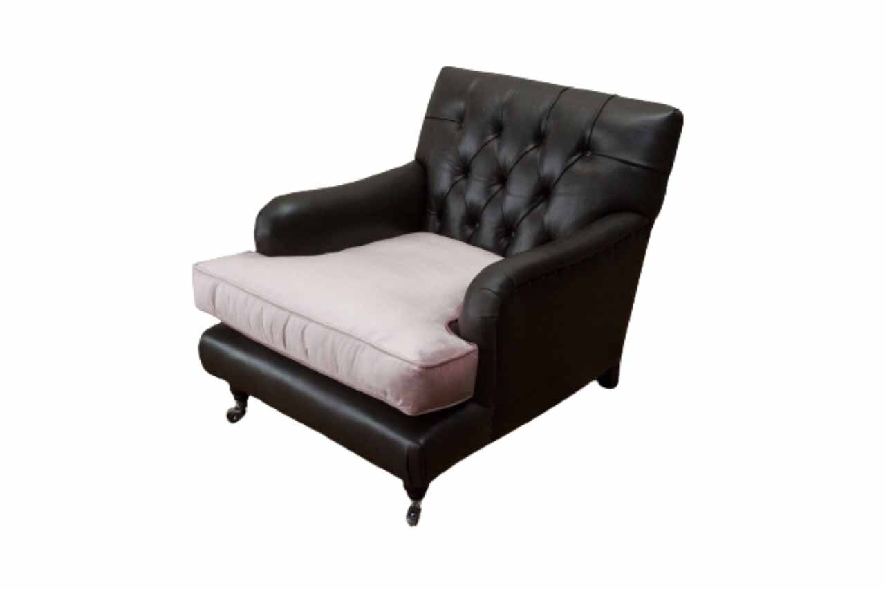 Sessel Design Sofa Relax Lounge Braun Polster Luxus Chesterfield Neu