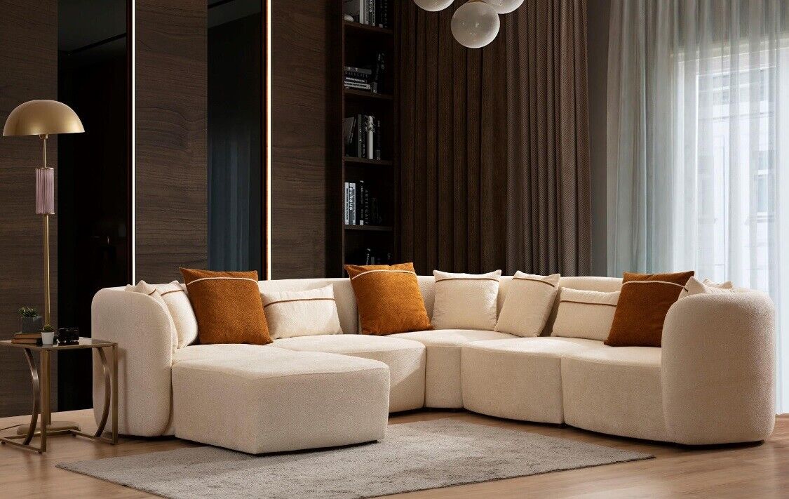 Wohnzimmer Beige Modern Sofa L Form Sitz Ecksofa   jvmoebel.de