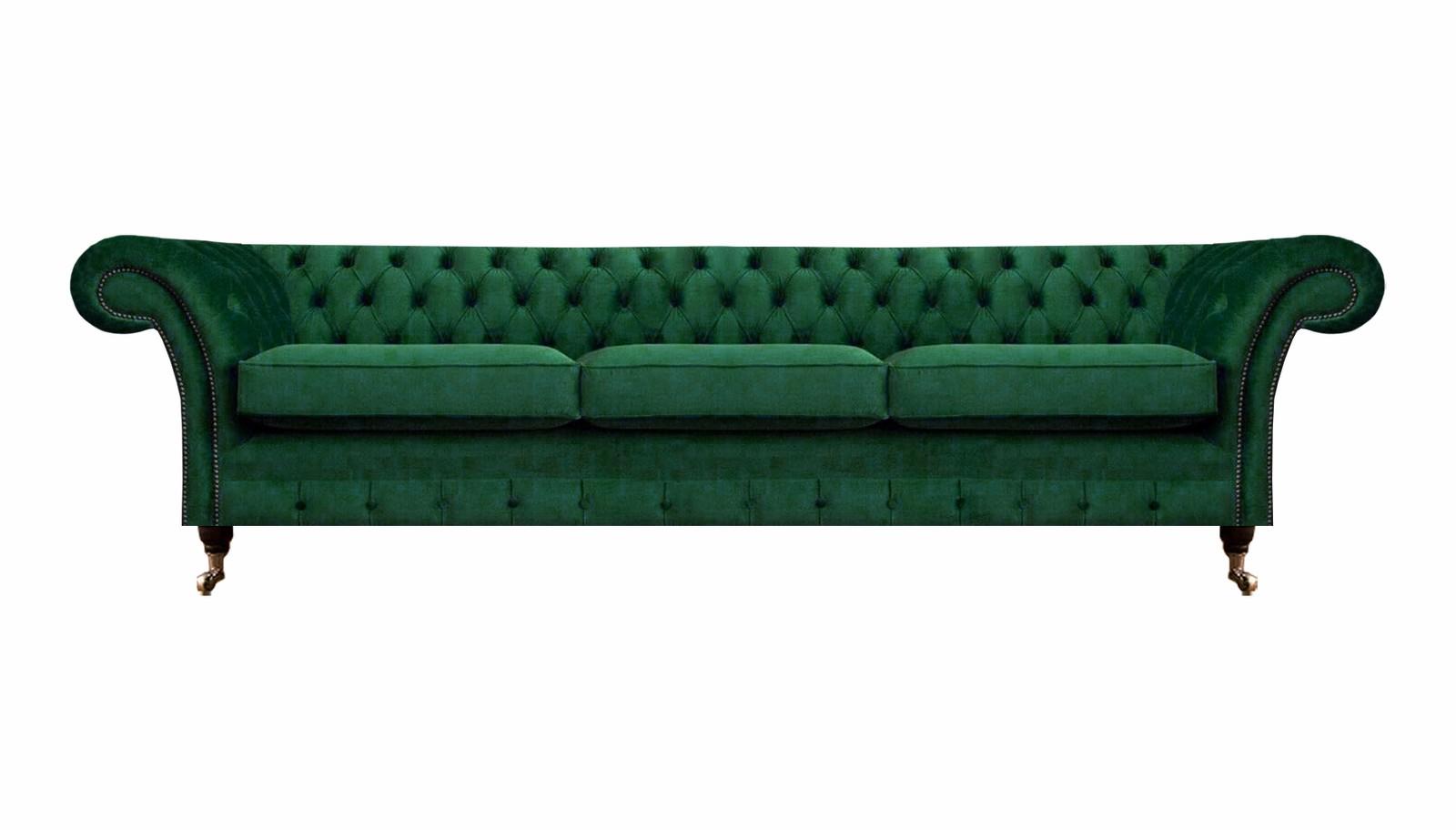 Polstermöbel Luxus Sofa Dreisitze Couch Chesterfield Wohnzimmer Textil